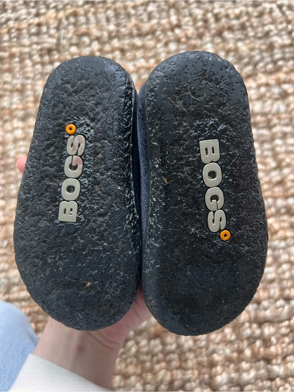Bogs Kids Black Velvet Booties with Carry Handles